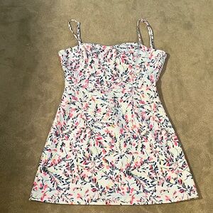 French Connection Floral Dress with Pink and Blue Accents
